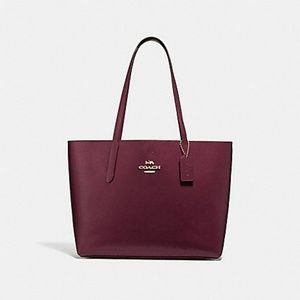 Coach Raspberry Metallic Avenue Tote